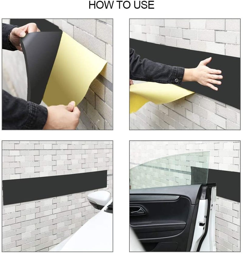 GUEQUITLEX Car Door Protector Bump Body Guard,1/4" Sectional Foam Sticking Garage Wall Parking Protector Collision Avoidance Waterproof Foam Protector Wall Corner Protecting Your Car Doors (2 Pack) - Image 5